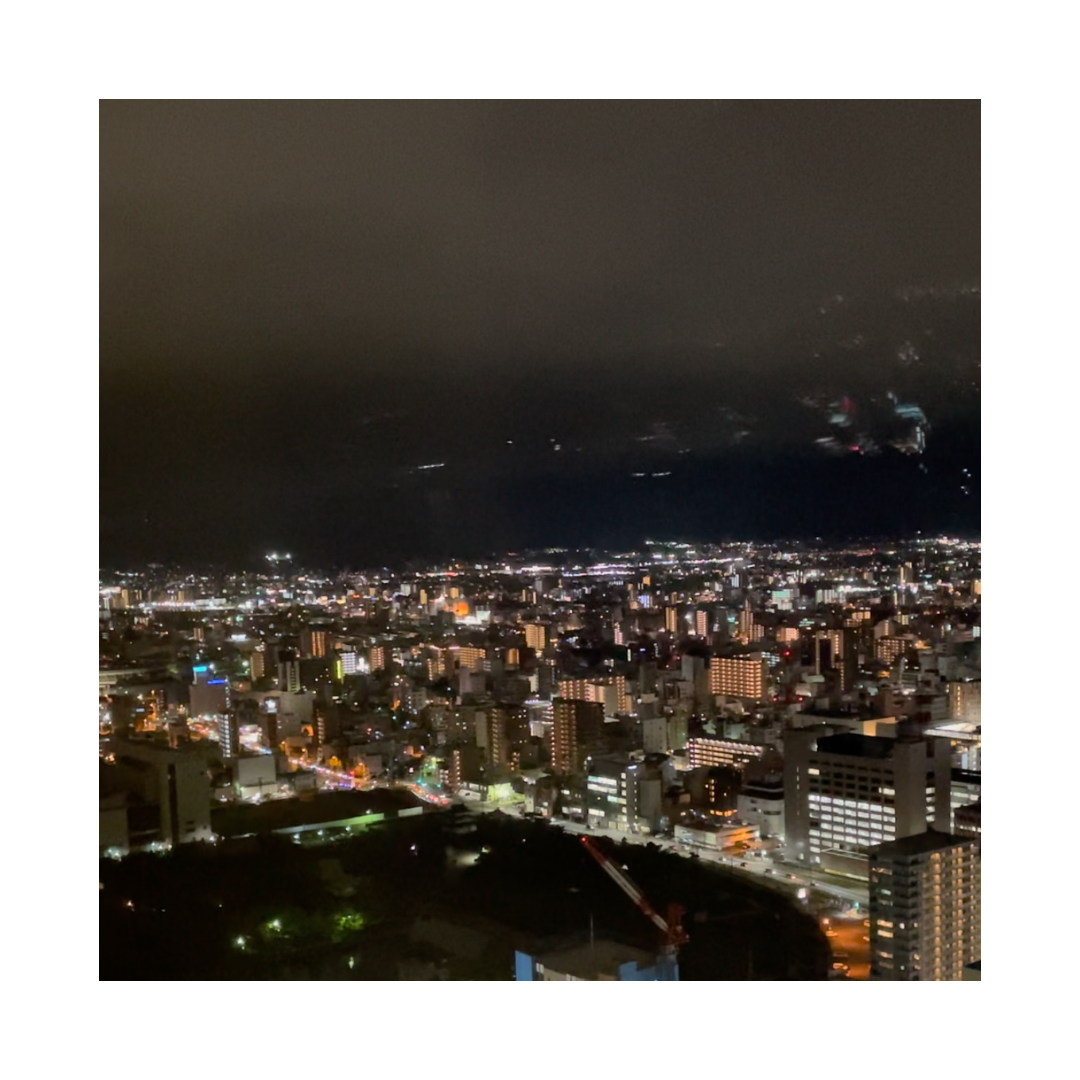 香川県ボディケアマッサージ講座の時に見た夜景